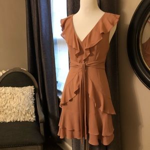 Express dusty rose chiffon dress